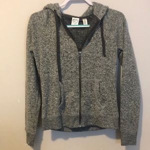 Heather grey zip-up hoodie
